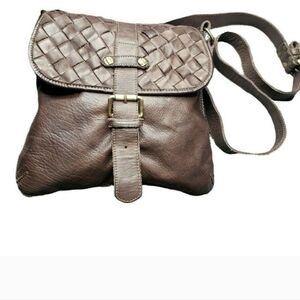 Civico 93 Real Italian Leather Crossbody Brown Bag